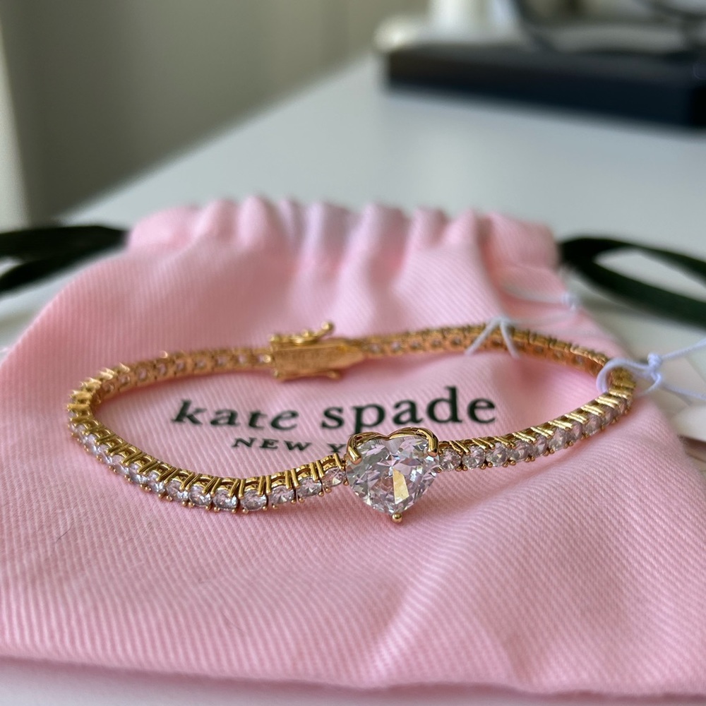 NEW KATE SPADE My Love Heart Tennis Bracelet